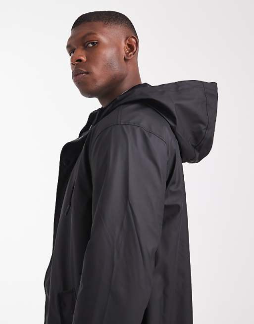 DESIGN Longline Windbreaker In Black