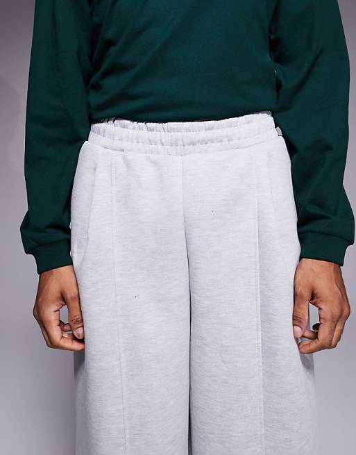 DESIGN Loose Joggers In Sucba-style With Pleats In Light Grey - LGREY
