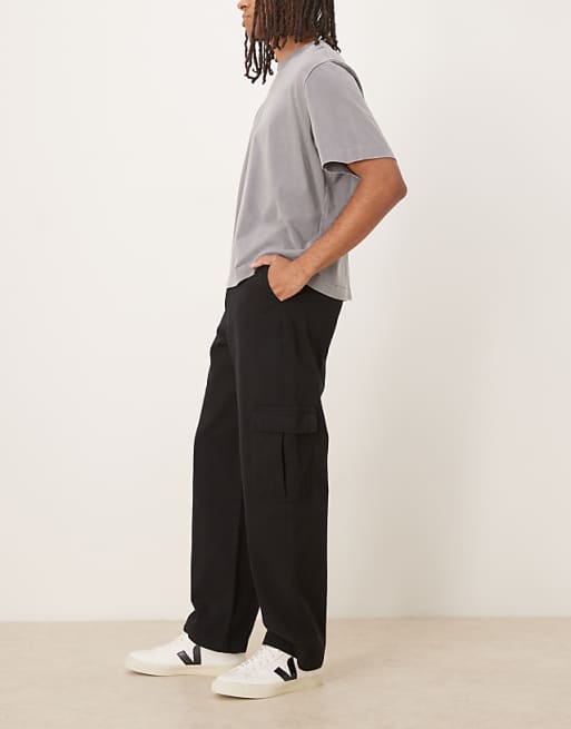 DESIGN Loose Straight Cargos In Black