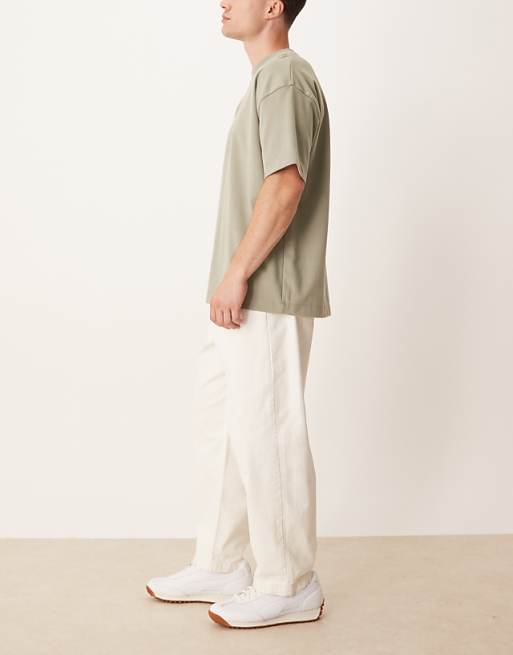 DESIGN Loose Straight Jeans In Ecru