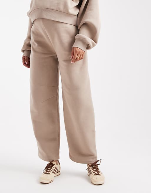 DESIGN Maternity Barrel Leg Jogger In Mocha Taupe