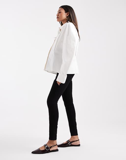 DESIGN Maternity Skinny Jean With Over Bump In Black