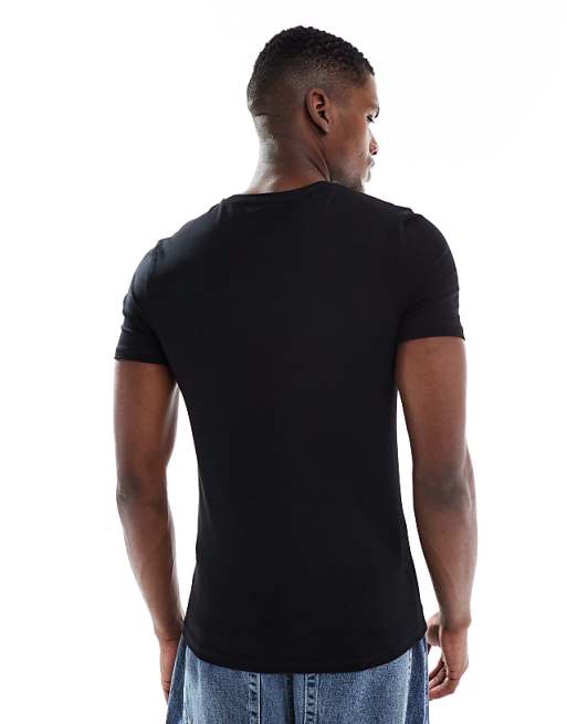 DESIGN Muscle Fit T-shirt In Black