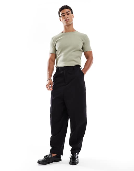 DESIGN Muscle Fit T-shirt In Khaki Rib