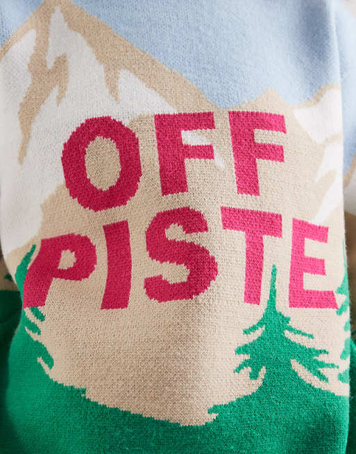 DESIGN Off Piste Ski Scenic Jumper In White