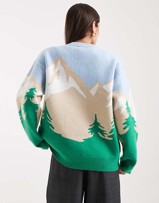 DESIGN Off Piste Ski Scenic Jumper In White