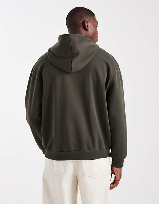 DESIGN Overized Hoodie With Sports Print In Green - DGREEN