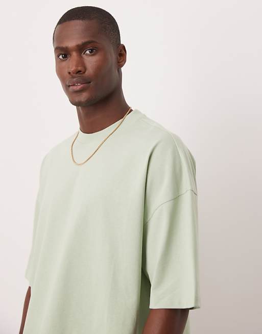DESIGN oversized boxy drop shoulder t-shirt in mint