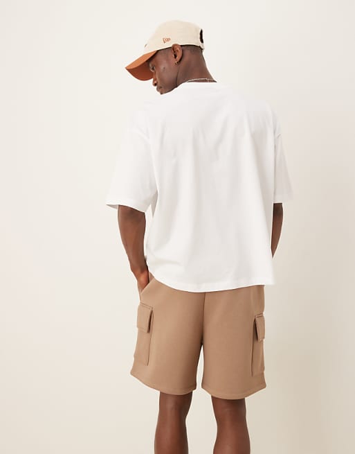 DESIGN Oversized Cargo Short In Beige