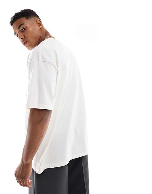DESIGN Oversized Graphic T-shirt In Off White
