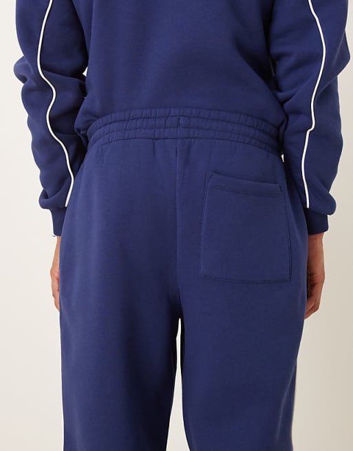 DESIGN Oversized Jogger With Piping In Blue