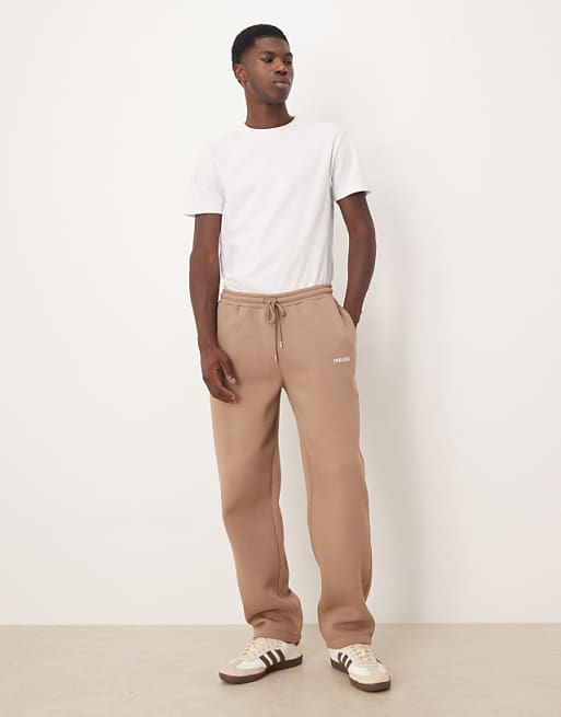 DESIGN Oversized Jogger With Print In Brown