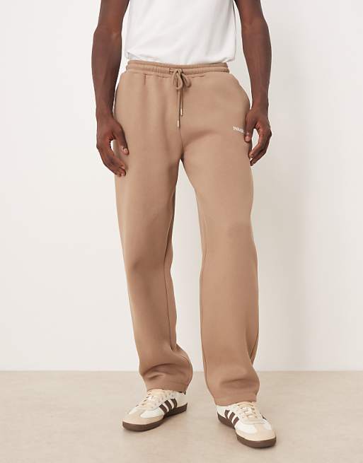 DESIGN Oversized Jogger With Print In Brown