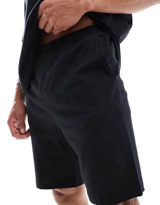 DESIGN Oversized Pyjama Sets In Black