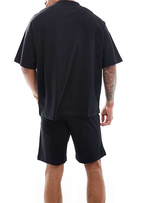 DESIGN Oversized Pyjama Sets In Black