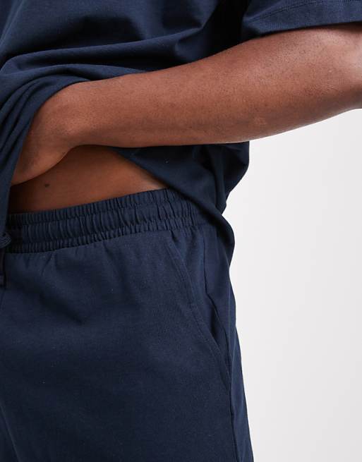 DESIGN Oversized Pyjamas Set In Navy