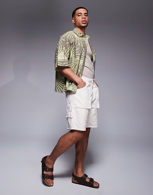 DESIGN Oversized Shirt With Sun Print In Brown