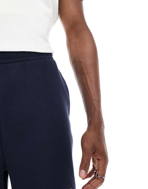 DESIGN Oversized Short With Embroidery In Navy