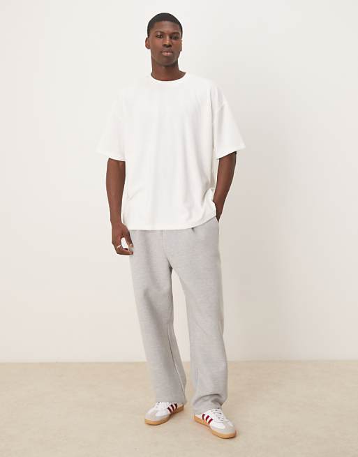 DESIGN Oversized T-shirt In White Towelling