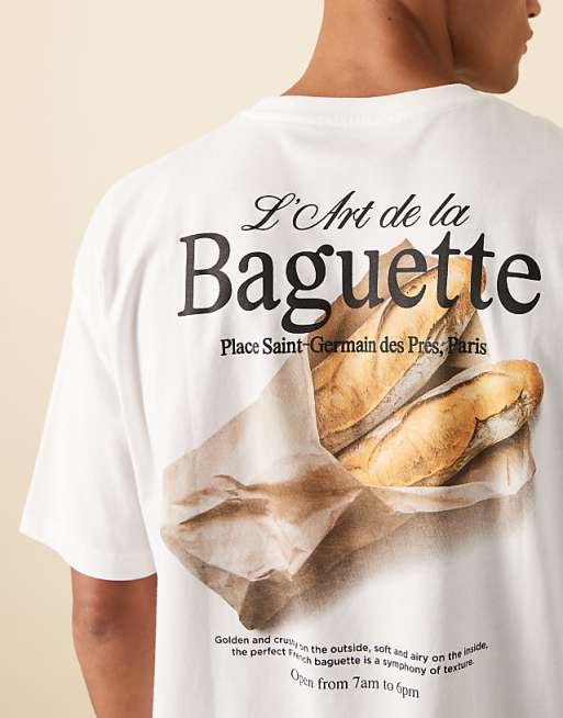 DESIGN Oversized T-shirt With Back Graphic In White