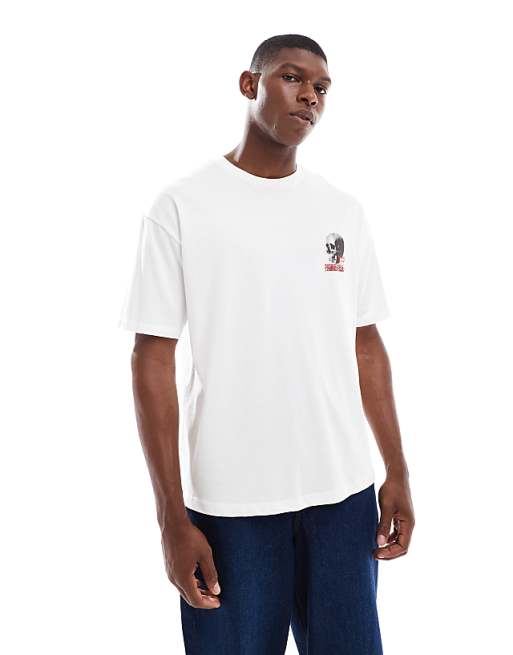 DESIGN Oversized T-shirt With Back Print In White