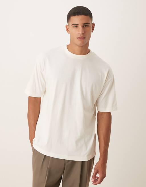 DESIGN Oversized T-shirt With Birds Graphic In Cream