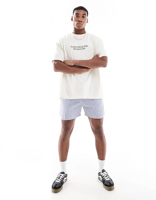 DESIGN Oversized T-shirt With Car Graphic In Cream
