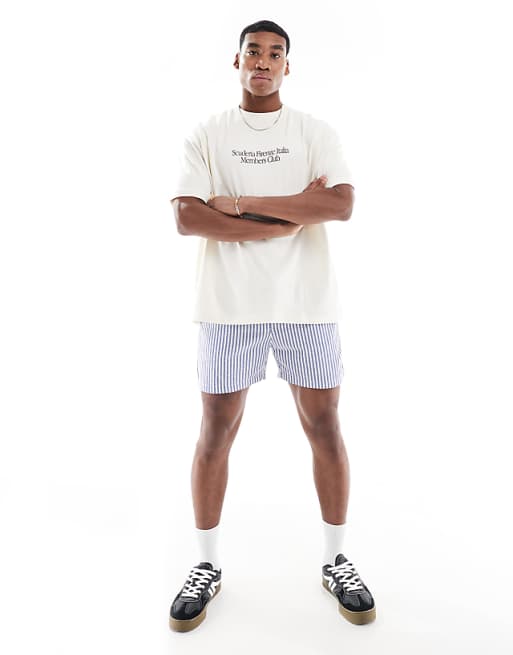 DESIGN Oversized T-shirt With Car Graphic In Cream
