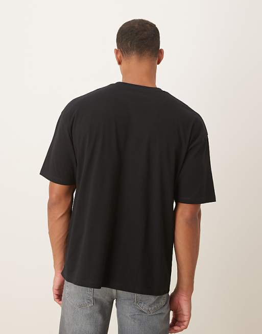 DESIGN Oversized T-shirt With Cartoon Print In Black