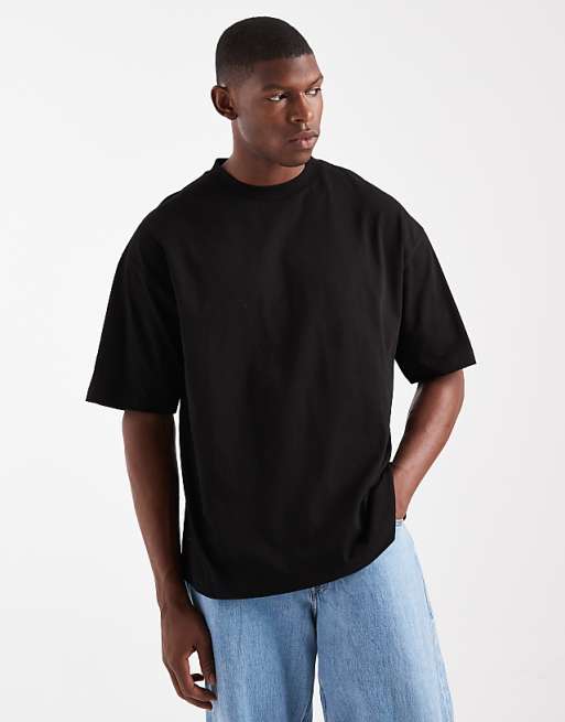 DESIGN Oversized T-shirt With Celestial Graphic In Black