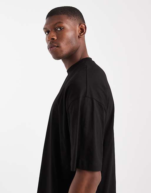 DESIGN Oversized T-shirt With Celestial Graphic In Black