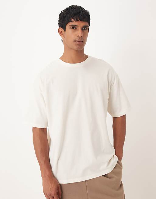 DESIGN Oversized T-shirt With Celestial Graphic In Cream