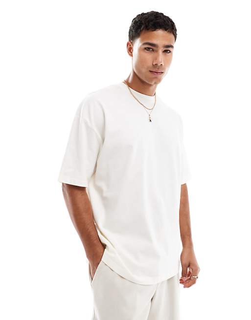 DESIGN Oversized T-shirt With Celestial Graphic In Off White