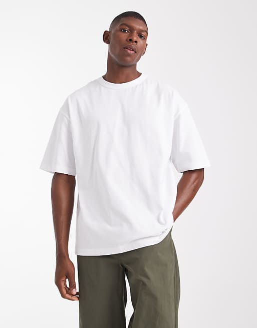DESIGN Oversized T-shirt With Celestial Spine Print In White