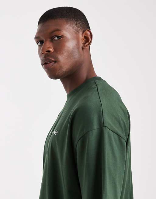 DESIGN Oversized T-shirt With Chest Print In Green