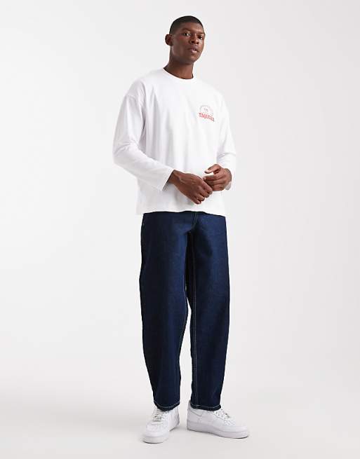 DESIGN Oversized T-shirt With Chest Taco Print In White