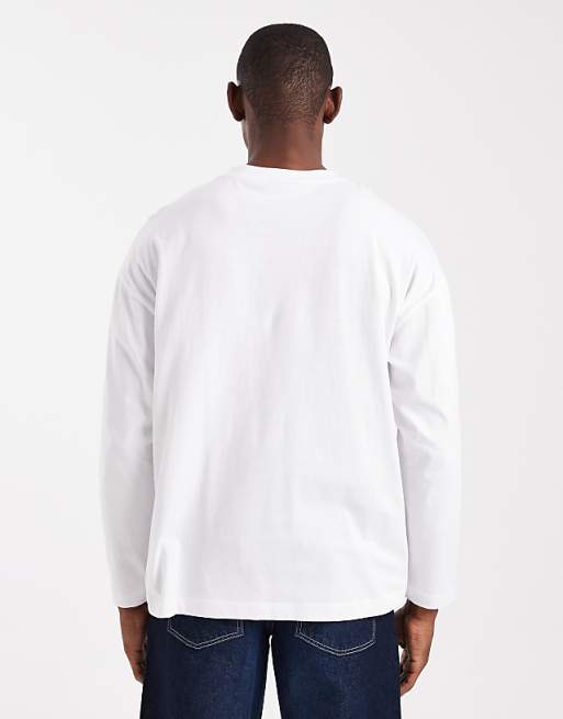 DESIGN Oversized T-shirt With Chest Taco Print In White
