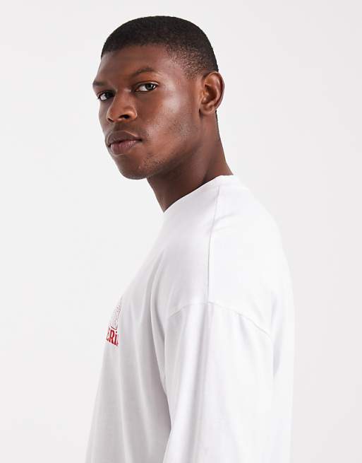 DESIGN Oversized T-shirt With Chest Taco Print In White