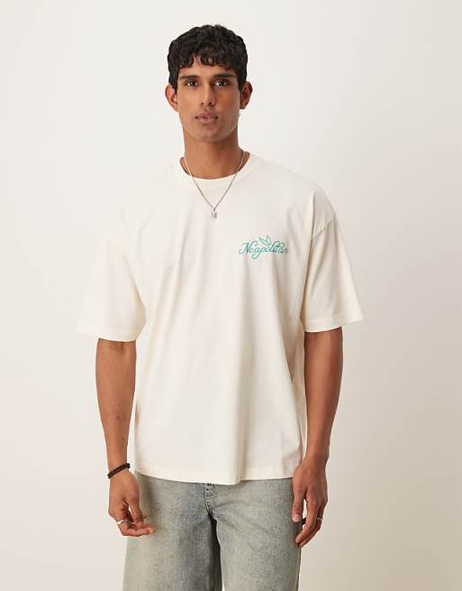 DESIGN Oversized T-shirt With Chilli Print In Off White