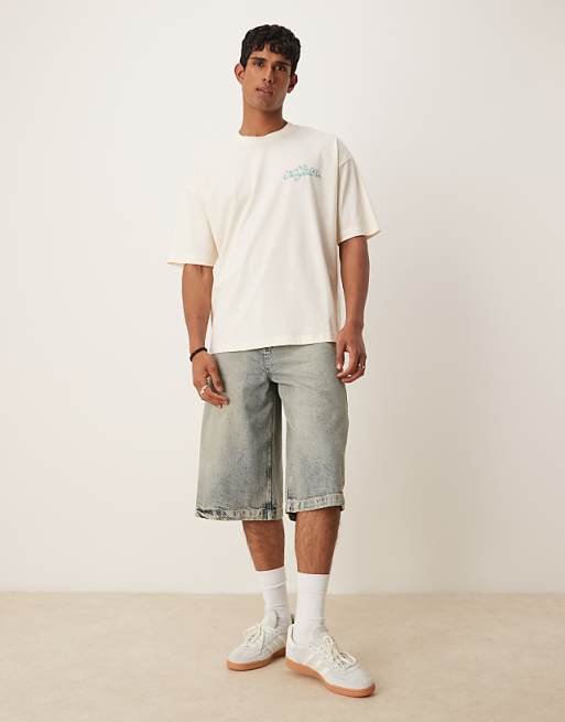 DESIGN Oversized T-shirt With Chilli Print In Off White