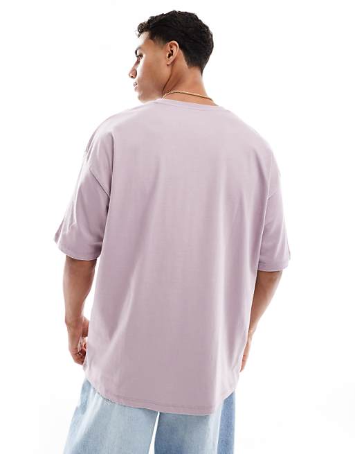 DESIGN Oversized T-shirt With City Graphic In Lilac