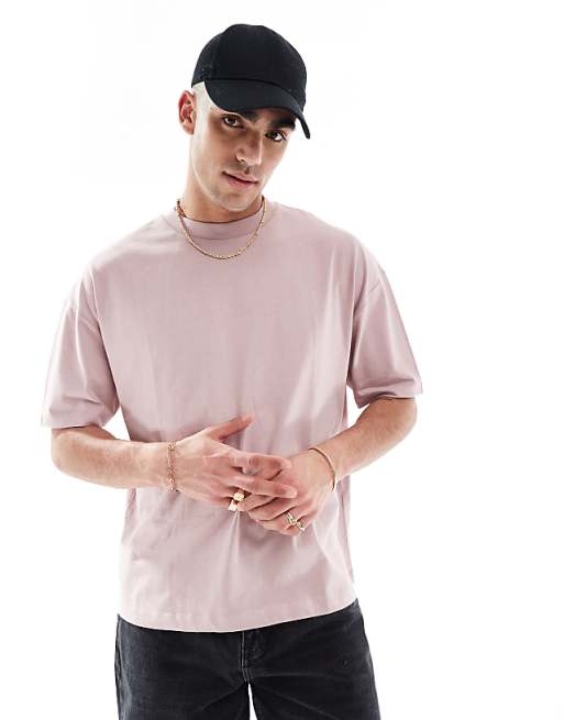 DESIGN Oversized T-shirt With Courtside Graphic In Dusty Pink