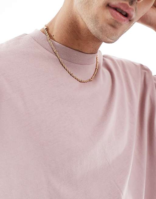 DESIGN Oversized T-shirt With Courtside Graphic In Dusty Pink