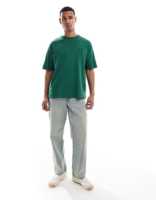 DESIGN Oversized T-shirt With Dragon Graphic In Green