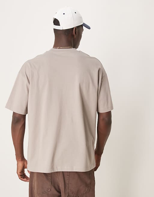DESIGN Oversized T-shirt With Front City Graphic In Brown