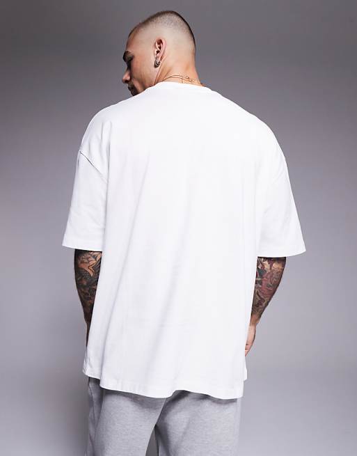DESIGN Oversized T-shirt With Front Print In White