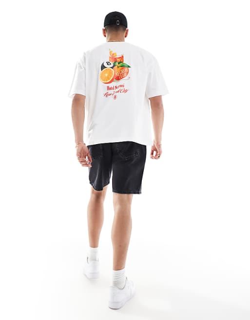 DESIGN Oversized T-shirt With Fruit Graphic In White