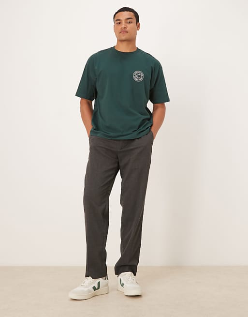 DESIGN Oversized T-shirt With Fruit Graphic In Dark Green