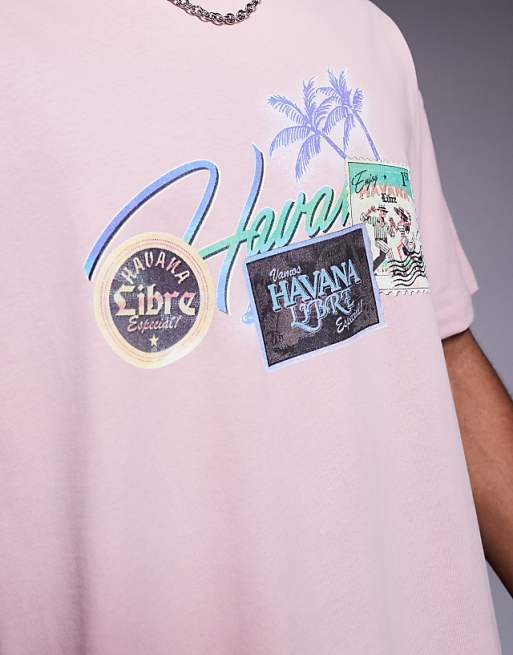DESIGN Oversized T-shirt With High Summer Graphic In Light Pink