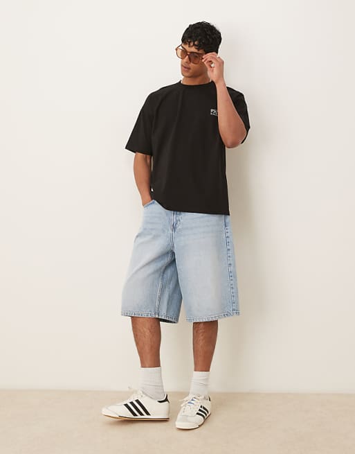 DESIGN Oversized T-shirt With Lemon Print In Black